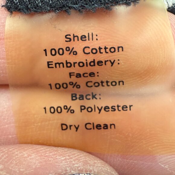 Women's TALBOTS Embroidered Black and White Palm Tunic Blouse- Size 10P - Picture 9 of 9